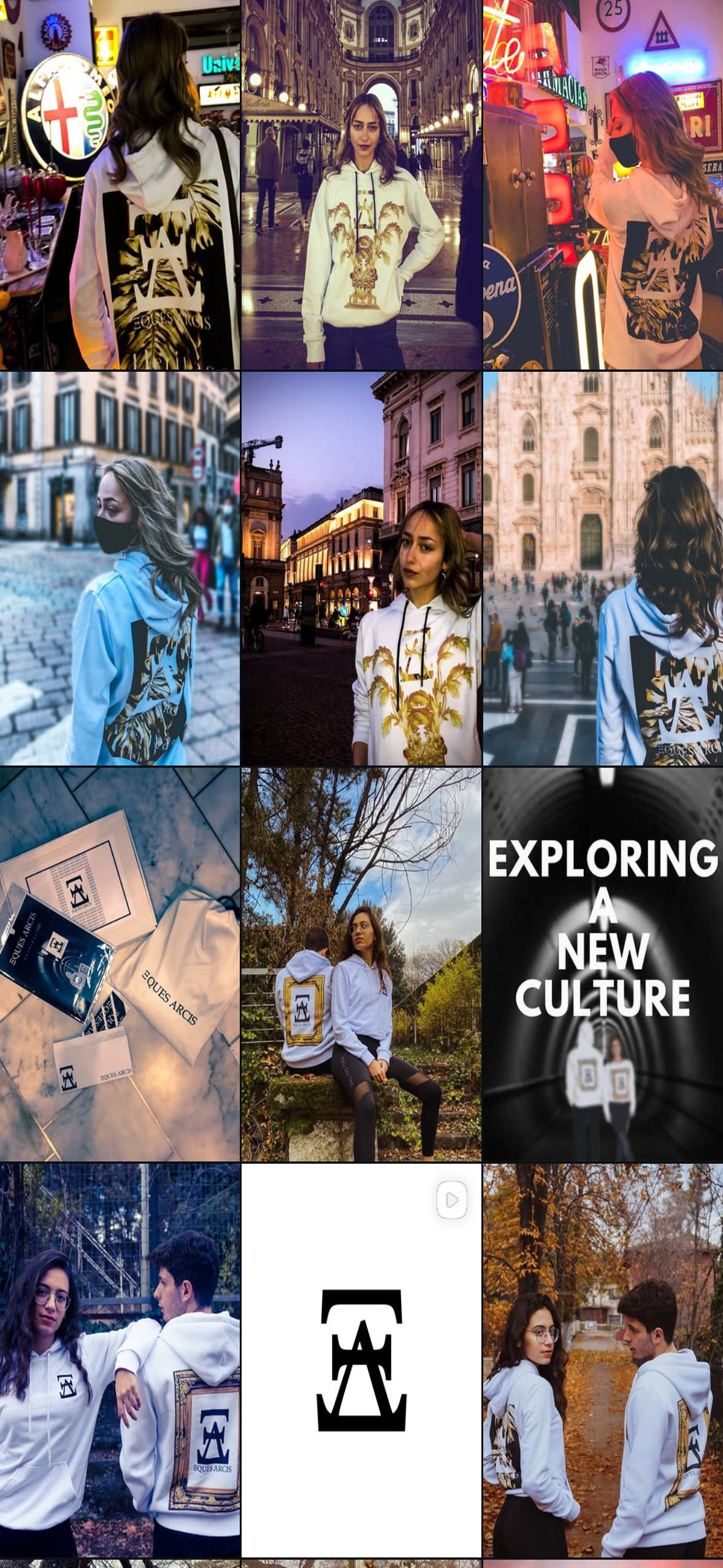 Eques Arcis Instagram account grid screen
